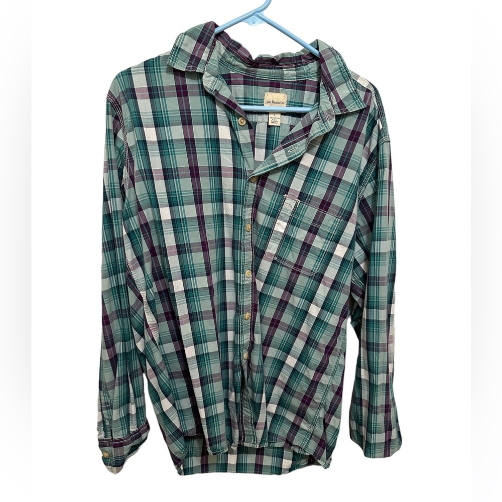 Men's Casual Button Down Shirt Size L